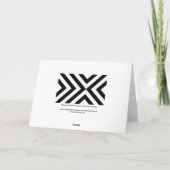 Zwarte en witte Chevrons Bedankkaart (Achterkant)