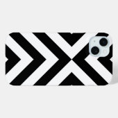 Zwarte en witte Chevrons Case-Mate iPhone Case (Achterkant (horizontaal))