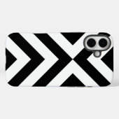 Zwarte en witte Chevrons Case-Mate iPhone Case (Achterkant (horizontaal))