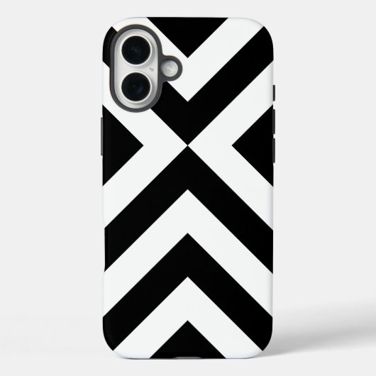 Zwarte en witte Chevrons Case-Mate iPhone Case (Achterkant)