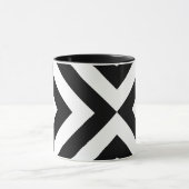 Zwarte en witte Chevrons Mok (Midden)