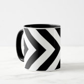 Zwarte en witte Chevrons Mok (Voorkant links)