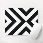 Zwarte en witte Chevrons Muismat (Met muis)