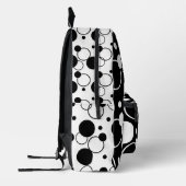 Zwarte en witte cirkel bedrukte rugzak (Links)