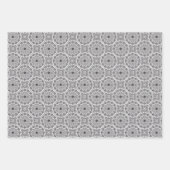 Zwarte en witte cirkel Mandala Inpakpapier Vel (Voorkant 3)