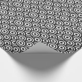 Zwarte en witte cirkels cadeaupapier (Hoek)