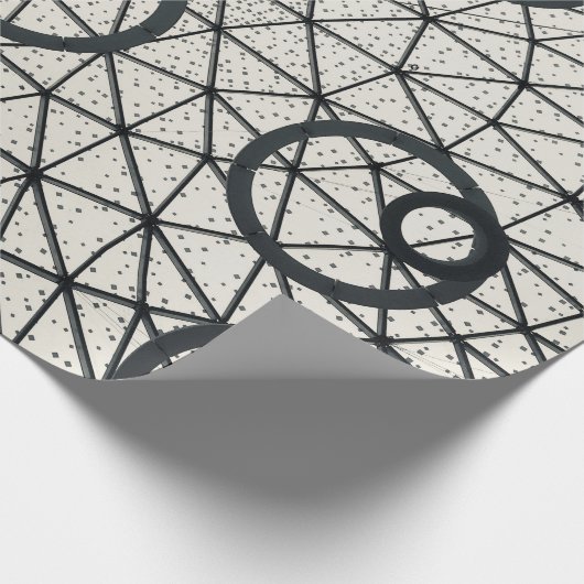 Zwarte en witte cirkels cadeaupapier (Hoek)