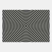 Zwarte en witte cirkels inpakpapier vel (Voorkant)