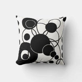 Zwarte en witte cirkels kussen