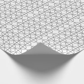 Zwarte en witte cirkels Stripes Cadeaupapier (Hoek)