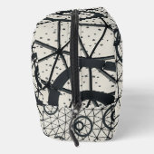 Zwarte en witte cirkels toilettasje (Rechts)