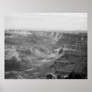 Zwarte en Witte Colorado in Grand Canyon 16x20 Poster
