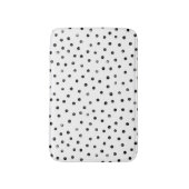 Zwarte en witte Confetti Stippen Badmat (Voorkant Verticaal)