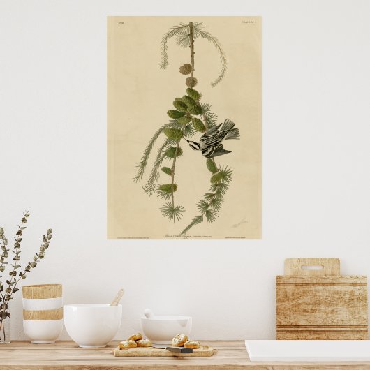 Zwarte en witte Creeper Poster (Keuken)