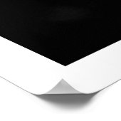 Zwarte en Witte Daisy Poster (Hoek)