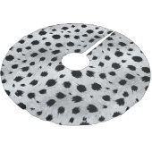 Zwarte en witte Dalmatische Spots Pattern Kerstboom Rok (Gekanteld)