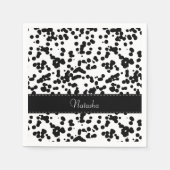 Zwarte en witte Dalmatische Spots Servetten (Voorkant)