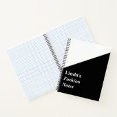 Zwarte en witte diagonale lijn notitieboek (Binnen)