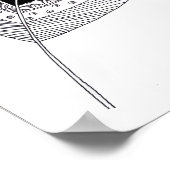 Zwarte en witte doedels poster (Hoek)