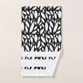 Zwarte en witte doekjes bad handdoek (Handdoek)