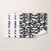 Zwarte en witte doekjes bad handdoek (Handdoek)