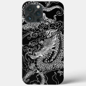 Zwarte en witte draak Case-Mate iPhone case (Achterkant)