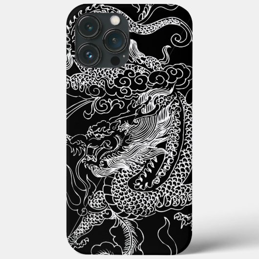 Zwarte en witte draak Case-Mate iPhone case (Achterkant)
