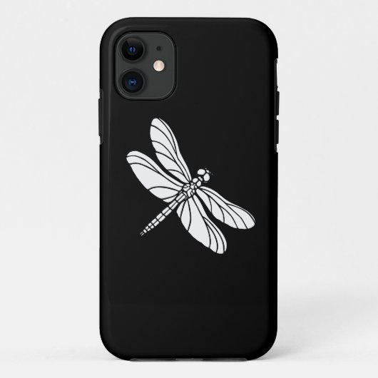 Zwarte en witte dragonfly Case-Mate iPhone case (Achterkant)