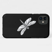 Zwarte en witte dragonfly Case-Mate iPhone case (Achterkant (horizontaal))