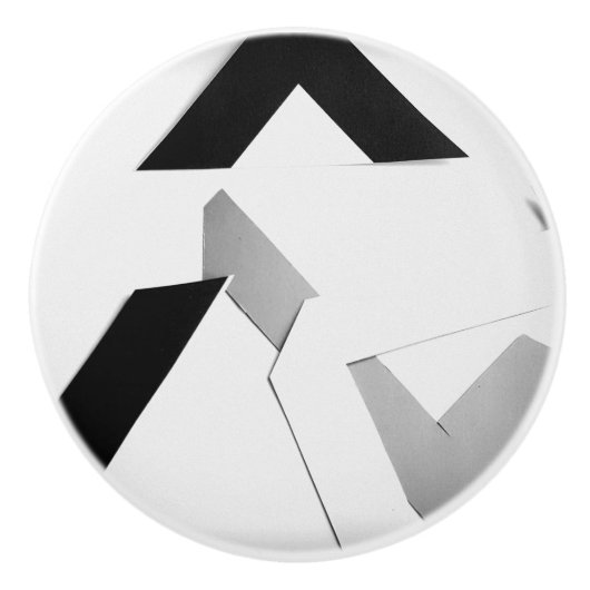 ZWARTE EN WITTE DRAWER KNOB KERAMISCHE KNOP (Voorkant)