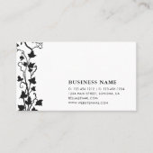 Zwarte en witte druivenstokken visitekaartje (Voorkant)