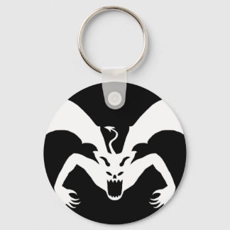 Zwarte en witte duivel sleutelhanger