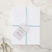 Zwarte en witte eenvoudige script bruiloft bedankt cadeaulabel (Met Touw)