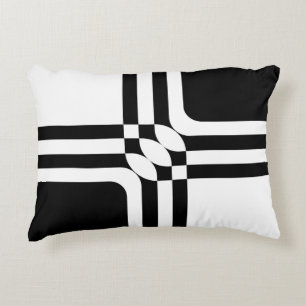 Zwarte en witte fantasie accent kussen