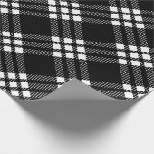 Zwarte en witte flatel met kerstmis cadeaupapier (Hoek)