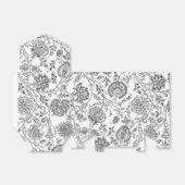 Zwarte en witte flessendoos bedankdoosjes (Uitgevouwen)