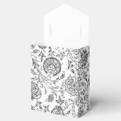 Zwarte en witte flessendoos bedankdoosjes (Geopend)