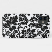 Zwarte en witte  Floral Damaskers Case-Mate iPhone Case (Achterkant (horizontaal))