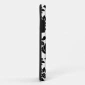Zwarte en witte  Floral Damaskers Case-Mate iPhone Case (Achterkant/rechts)