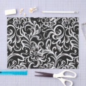 Zwarte en witte Floral Tissuepapier (Craft)