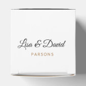 Zwarte en Witte Floral Wedding voor Vor Box Bedankdoosjes (Bovenkant)