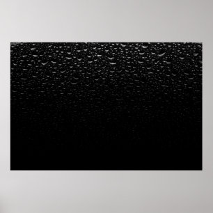 Zwarte en witte florale klep poster