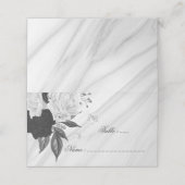 zwarte en witte florale marmer (Buitenkant ongevouwen)