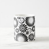 zwarte en witte florale mok (Center)