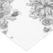 zwarte en witte florale tablet tafelkleed (Gekanteld)