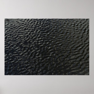 Zwarte en witte florale textiel poster