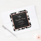 Zwarte en witte Florence Product Labels Roos Gold (Envelop)