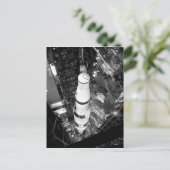  zwarte en witte foto van Saturn V Briefkaart (Staand voorkant)