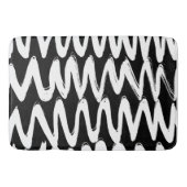 Zwarte en witte geborstelde textuur badmat (Voorkant)