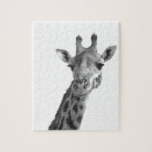 Zwarte en witte Giraffe Legpuzzel